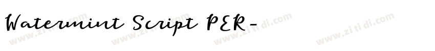 Watermint Script PER字体转换